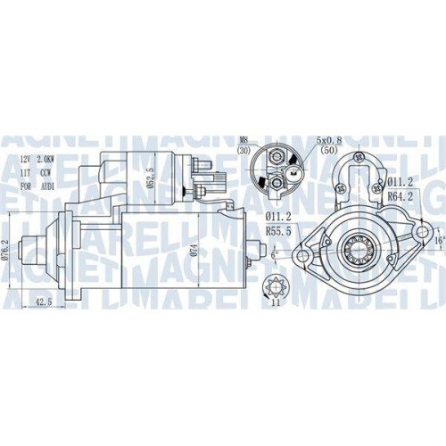 Electromotor Audi; Seat; Skoda; Vw, 2.0 TDi, 2.0 TDi 16V, 2.0 TDI 16V quattro, 2.0 TDI quattro, 2.0 TDI 16V 4x4, 2.0 TDI 4x4, 2.0 TDI 4motion, 2.0 TD