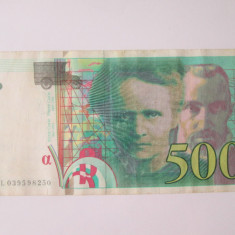 Rara! Franța 500 Francs/Franci 1998 nu 1994,bancnota din imagini