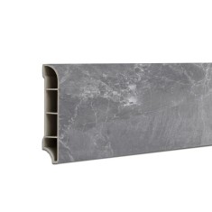 Vinil SPC margine de podea Fjord model marmură gri &icirc;nchis 2400x60x12 mm
