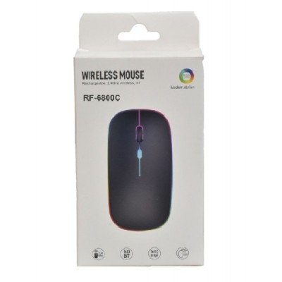 Mouse Optic RGB Dual Mode Wireless 2,4Ghz Bluetooth 5.0 RF 6800C 2F021 XXM foto