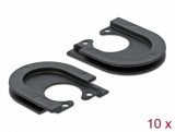 Set 10 buc protectie cabluri forma U - diametru 10.5mm Negru, Delock 60270