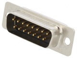 Conector D-Sub 15PIN Mufă Tată Aurit HD