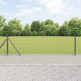 Euro Fence cu 7 posturi flansate 0.4x10 m Oțel galvanizat.