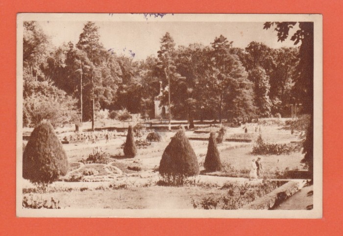 AMS @ - CARTE POSTALA - ORADEA BAILE &bdquo;1MAI&rdquo;- VEDERE DIN PARC, 1959, CIRCULATA, sepia maro