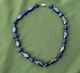 COLIER VINTAGE DIN LAPIS LAZULI SI HEMATITE