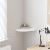 vidaXL Raft colțar de perete, alb extralucios, 35x35x3,8 cm, MDF 323907