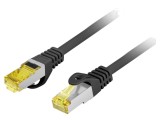 Patch cord LANBERG RJ45 S/FTP Cat 6a LSZH 5m negru