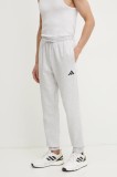 adidas pantaloni de trening Feelcozy culoarea gri, cu imprimeu, JE3819
