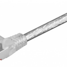 Cablu de retea RJ45 CAT 6 S/FTP (PiMF) 0.15m transparent, Goobay G92460