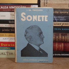 I.GR. PERIETEANU - SONETE , BIBLIOTECA PENTRU TOTI , ALCALAY , ED. VECHE *