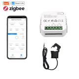 Contor de Energie ZigBee Inteligent Tuya cu 1 Canal și Transformator Curent, Monitorizare cu Aplicație, 80A, 110V/240V, 50/60Hz
