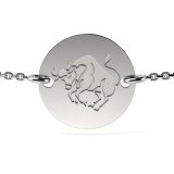 Bratara cu lantisor din argint model Taur, Atcom