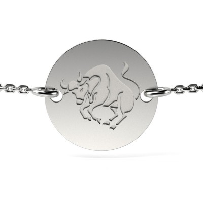 Bratara cu lantisor din argint model Taur foto