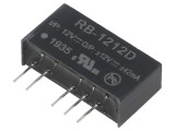 Convertor DC/DC 1W - 12V DC, Protecție Scurtcircuit RECOM RB-1212D