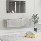 Gossi comoda tv, gri beton, 120 x 30 x 30 cm, lemn prelucrat
