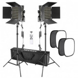 Cumpara ieftin Kit de 2 panouri Neewer Bi Color 480 LED,trepiezi 200 cm,2 difuzoare softbox,telecomanda,geanta transport, Oem