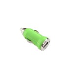 Adaptor de incarcare auto USB 1A-Culoare Verde, Oem