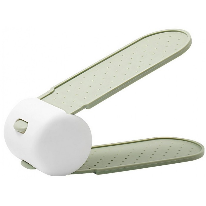 Suport pentru pantofi, flippy, cu dou&Auml; straturi, organizator, antiderapant &Egrave;i durabil, in&Auml;l&Egrave;ime reglabil&Auml;, 28x18x11 cm, verde, 150 g