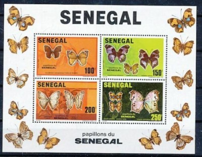SENEGAL 1982 FAUNA INSECTE FLUTURI foto