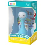 Iepuras interactiv pentru bebelusi, Alilo, Smarty, Albastru, RO/EN