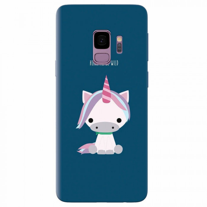 Husa silicon pentru Samsung S9, Horn To Be Wild Cute Unicorn