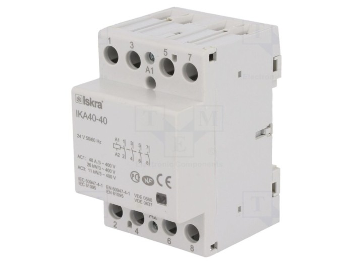 Contactor 4-poli 40A 24VAC