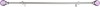 Galerie din fier Basics, 71 – 122 cm, cu capete model culoare mov, AMAZON BASICS
