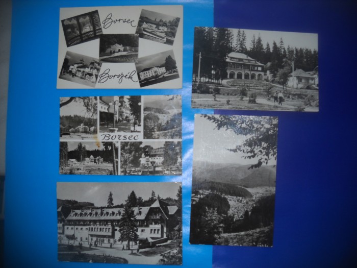 HOPCT LOT NR 188 BORSEC - JUD HARGHITA -5 CARTI POSTALE-RPR-CIRCULATE