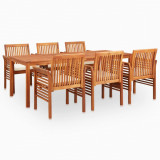 VidaXL Set mobilier de exterior cu perne 7 piese lemn masiv de acacia