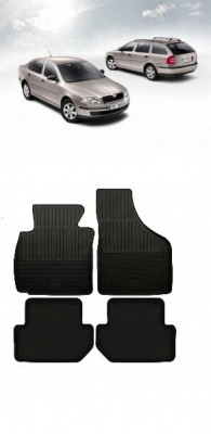 Set covorase auto din cauciuc tip tavita SKODA OCTAVIA II (A5) (2004-2013) foto