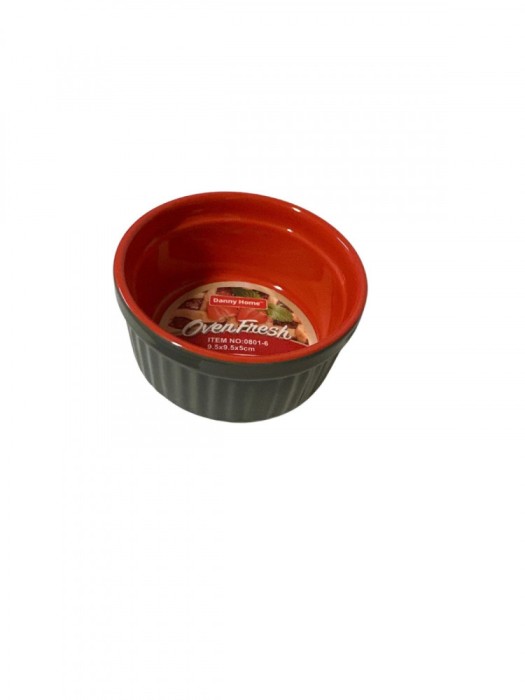 Bol ceramic Danny Home, 9 cm, pentru tort și savarine, rosu