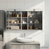 vidaXL Set dulap baie cu raft 3 pcs 100 x 10,5 x 60,5 cm Lemn compozit 3403709