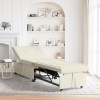 VidaXL Canapea extensibilă 3-in-1 Pull-Out Crem Catifea