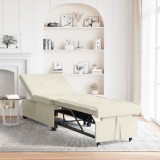vidaXL Canapea extensibilă 3-in-1 Pull-Out Crem Catifea