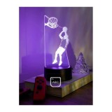 Lampa Decorativa 3D - 6 Culori - Baschetbalist - 8.6 x 9.6 x 18.6 cm