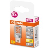 2 Becuri LED PIN, G9, 4.2W (40W), 470 lm, lumina calda, OSRAM