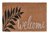 Cumpara ieftin Covoras intrare casa natur negru alb Welcome 40x60x1.5 cm