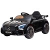 Masina Electrica Copii Mercedes-Benz GTR, Roti Spuma EVA, Negru, Telecomanda, 12V, Piele Ecologica, Lumini LED
