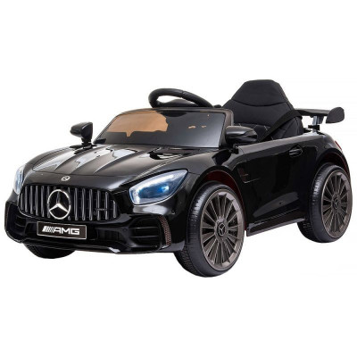 Masina electrica pentru copii, Mercedes-Benz GTR, roti spuma EVA, negru foto
