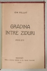GRADINA INTRE ZIDURI , POEZII de ION PILLAT , 1920
