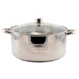 Cratita inox cu capac sticla 10,5lit Handy KitchenServ
