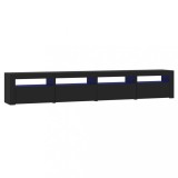 Cumpara ieftin Comoda TV cu lumini LED, negru, 240x35x40cm