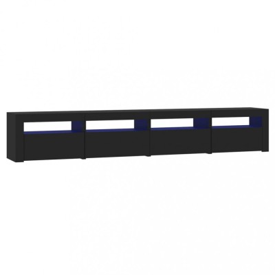Comoda TV cu lumini LED, negru, 240x35x40cm foto