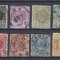 ROMANIA 1885/1888 LP 43 REGELE CAROL I VULTURI HARTIE COLORATA SERIE STAMPILATA