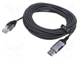 Cablu slim USB 3.0 RJ45 - 10m U/FTP, Goobay
