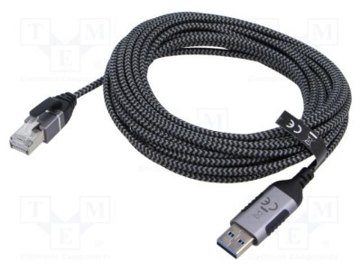 Cablu slim USB 3.0 RJ45 - 10m U/FTP, Goobay foto
