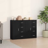 VidaXL Bufete 2 buc Negru Stejar 60x31x84 cm Lemn Ingineresc