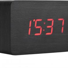 Ceas deşteptător Wden, Ceas digital pentru dormitoare Ceas cub din lemn modern c