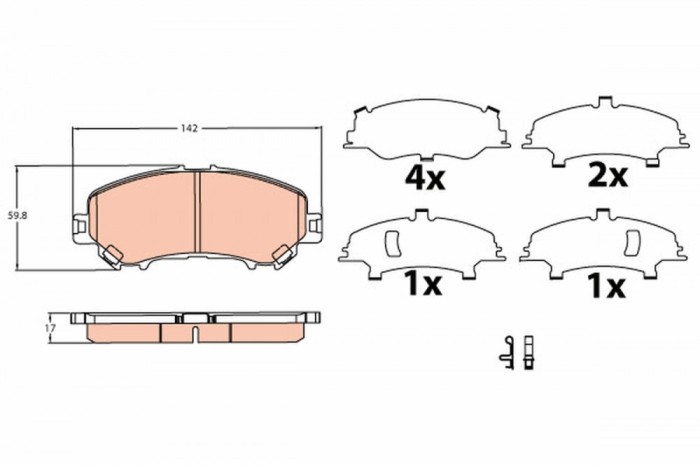 TRW GDB3622 set placute frana,frana disc