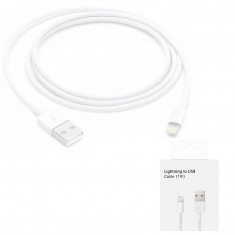 Cablu de Date USB-A la Lightning, 1m Apple A1480 (MXLY2ZM A) Alb (Blister Packing)